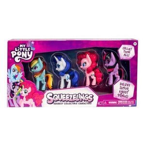 Hasbro My Little Pony Squeezelings MLP Squeezy Collectible Character Figure 4Pk